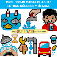 Pixel-Cuidado-del-Agua-Letras-y-Numeros