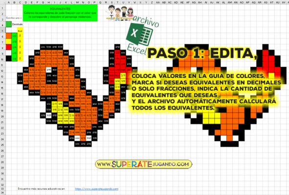 Pixel Pokemon 1 Fracciones y Decimales Charmander editar