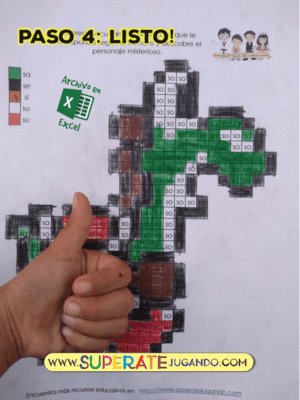 Pixel Mario Bros 1 - Letras y Números - Yoshi listo