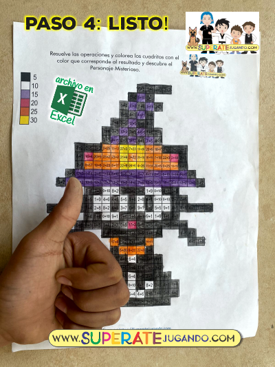 Pixel Halloween 1 - Sumas y Restas - Gato Negro listo