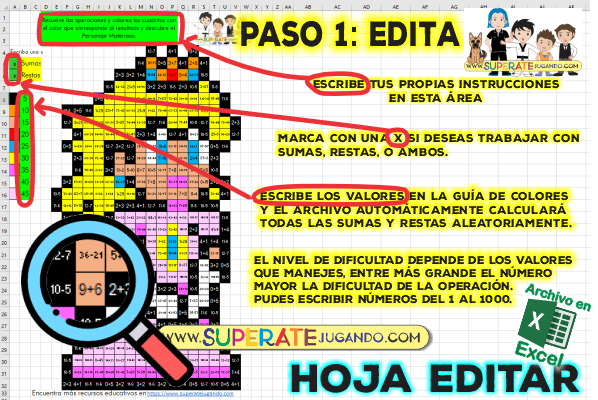 Pixel Mario Bros 1 - Sumas y Restas - Princesa Peach editar