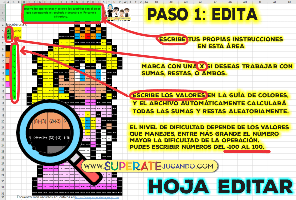 Mario Bros Sumas y Restas Leyes de los Signos Princesa Peach editar