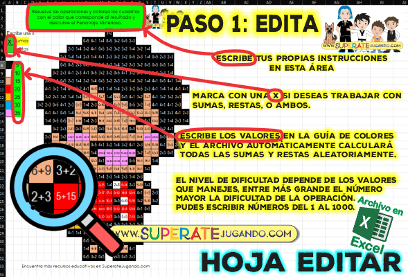 Pixel One Piece 1- Sumas y Restas - Luffy editar