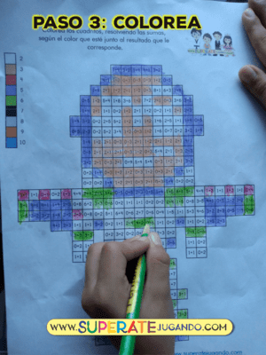 Pixel Toy Story 1 - Sumas y Restas - Buzz Lightyear - colorear