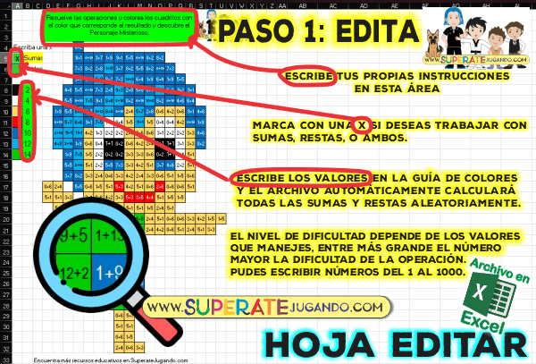 Pixel Intensamente 1 - Sumas y Restas - Alegria editar