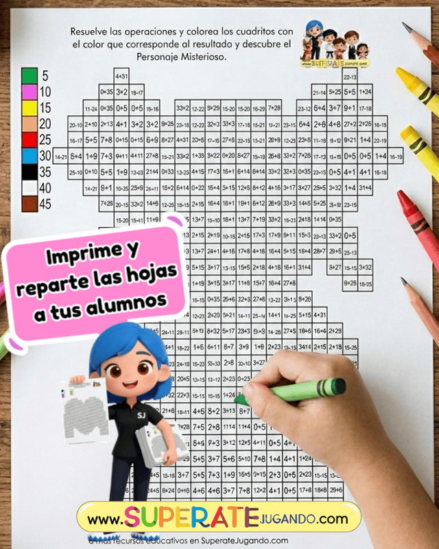 Alumno resolviendo una actividad Pixel de las Efemérides de Septiembre