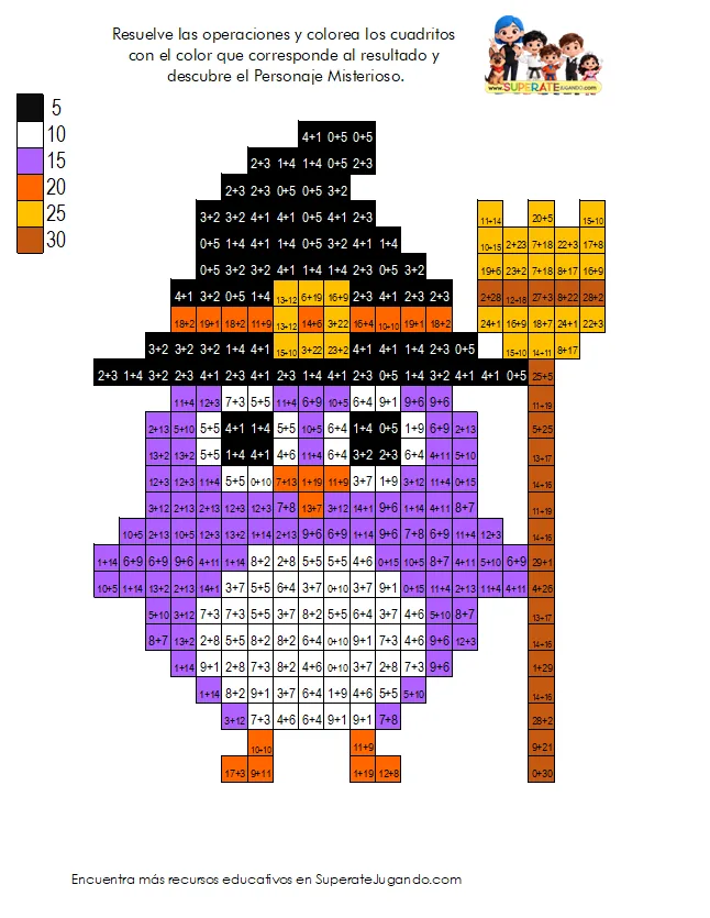 Hoja de Pixeles Halloween: búho