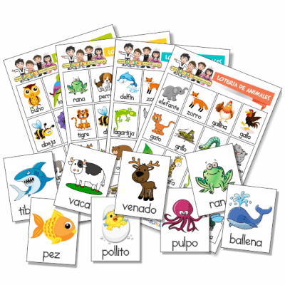 Lotería de Animales en Español