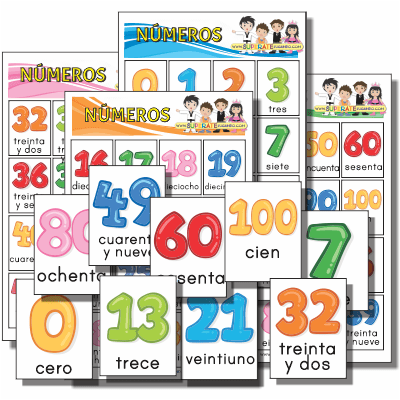 Lotería de Números en Español | Juego Educativo para Imprimir