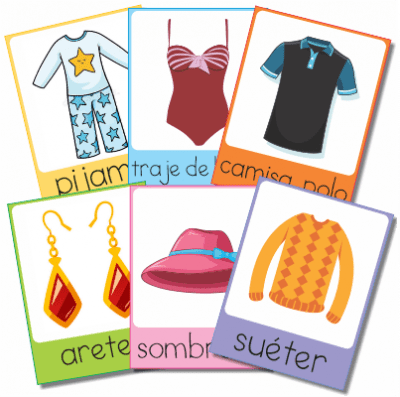 Flashcards-Ropa-y-Accesorios-Español