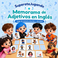 Memorama-adjetivos-ingles-SuperateJugando-poster