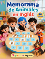 Memorama-animales-ingles-imorimir-superatejugando-portada