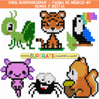 Pixel-Biodiversidad-Fauna-de-Mexico-Sumas-y-Restas