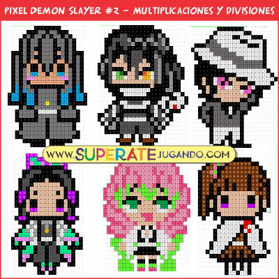 Pixel-Demon-Slayer-2-Multiplicaciones-y-Divisiones