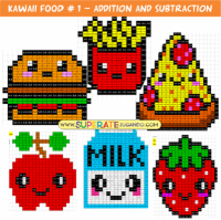 Pixel-Kawaii-Food-1-Addition-and-Subtraction
