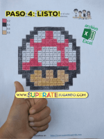 Pixel Mario Bros 1 - Fracciones y Decimales - Hongo