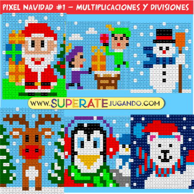 Pixel Navidad 1 - Multiplicaciones y Divisiones