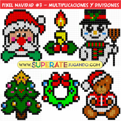 Pixel Navidad 3 - Multiplicaciones y Divisiones