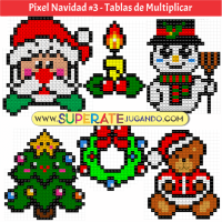 Pixel Navidad 3 - Tablas de Multiplicar