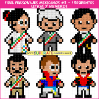 Pixel-Personajes-Mexicanos-3-PRESIDENTES-Letras-y-Numeros