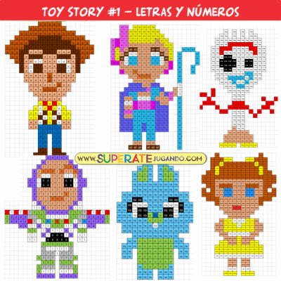 Pixel Toy Story 1 - Letras y Números