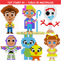 Pixel Toy Story 1 - Tablas de Multiplicar