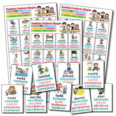 Spanish Past Simple Verbs Bingo to Print