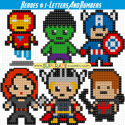 Letters and Numbers - Avengers
