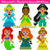 Pixel Princesas 1 - Disney - Multiplicaciones y Divisiones